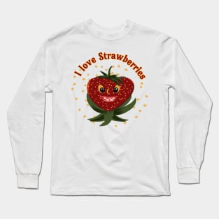 I love Strawberies Long Sleeve T-Shirt